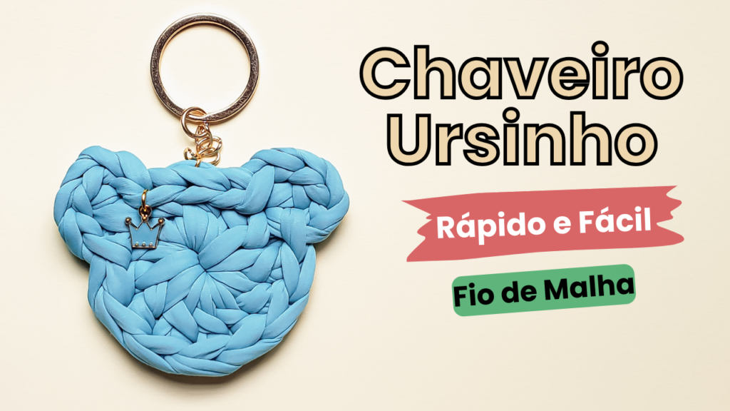 Como Fazer um Chaveiro de Cara de Urso em Crochê Ursinho Crochê Pequeno Urso de Crochê Simples