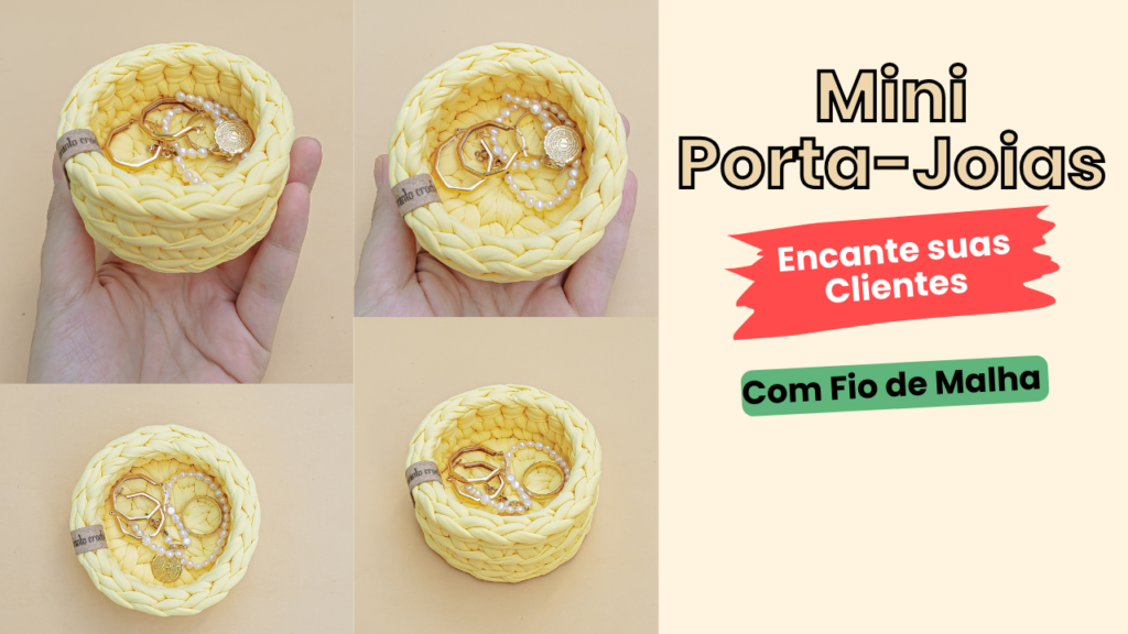 SURPREENDA com este mimo! Como Fazer um Porta Joias de Crochê Mini Porta Joias com Fio de Malha (1)