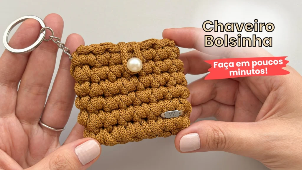 Chaveiro de Bolsinha em Crochê Rápido, Fácil e Perfeito para Sobras de Fio!
